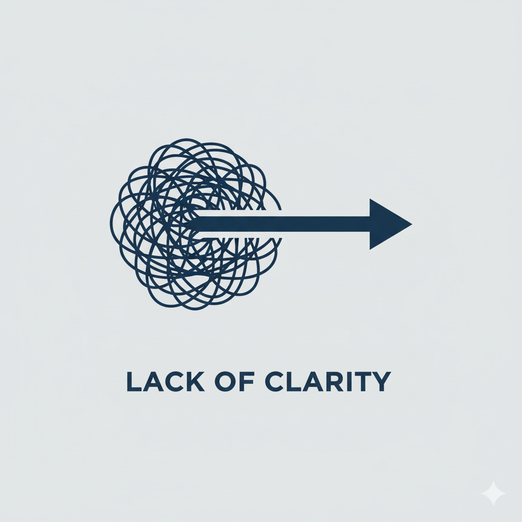 Tangled knot unraveling icon representing lack of clarity